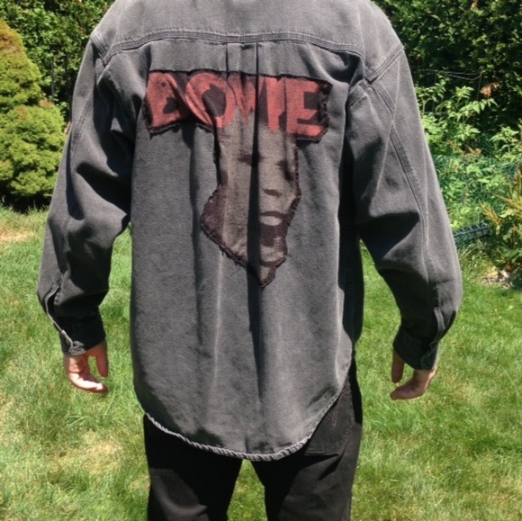 Custom handmade David Bowie Gap denim shirt jacket - Picture 2 of 3